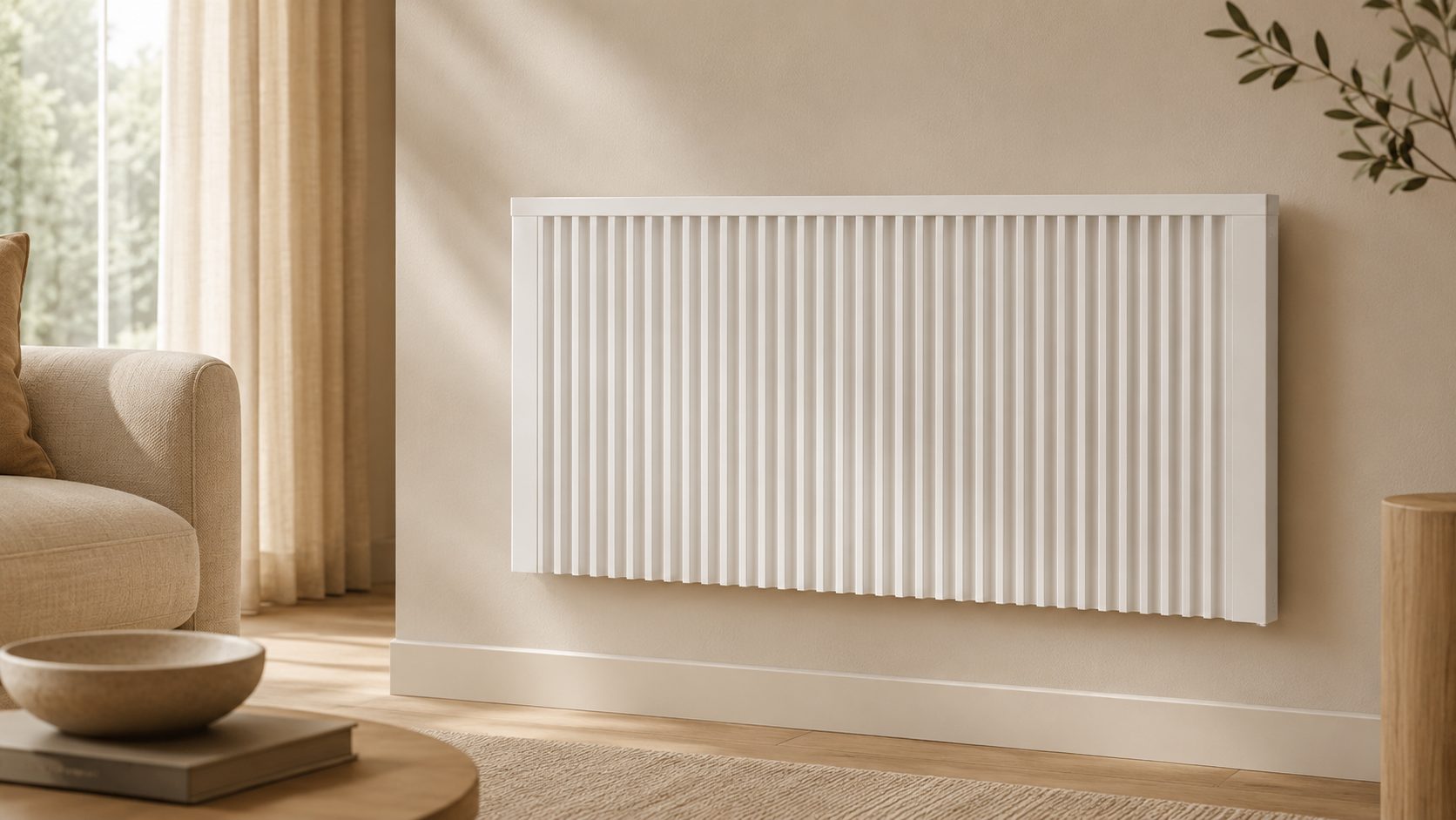 Moderner Wohnraum mit elektrischer Heizlösung